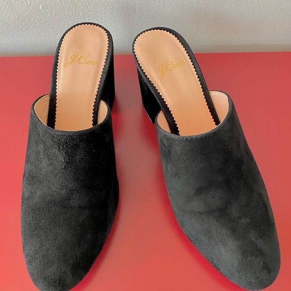 Suede Block-heeled Mules - Picture 3 of 8